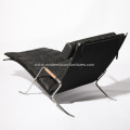 Modern Black Chaise Lounge Chair